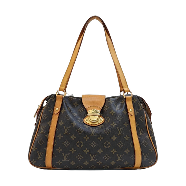 STRESA Monogram Coated Canvas Brown