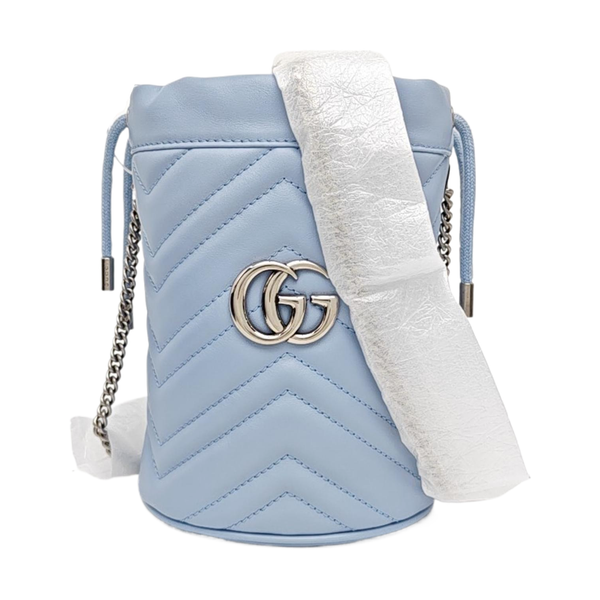 GG Marmont Mini Quilted Calfskin Blue
