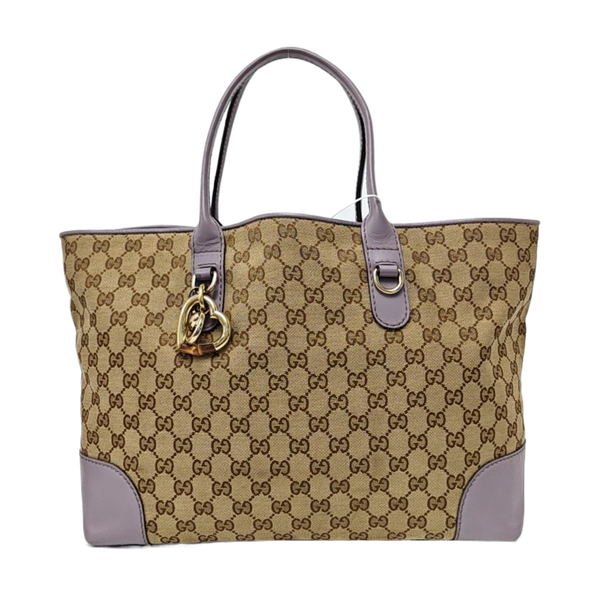 Monogram Canvas Tote Bag Brown