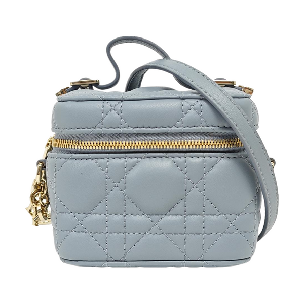 Vanity Lady Dior Mini Cannage Lambskin Blue