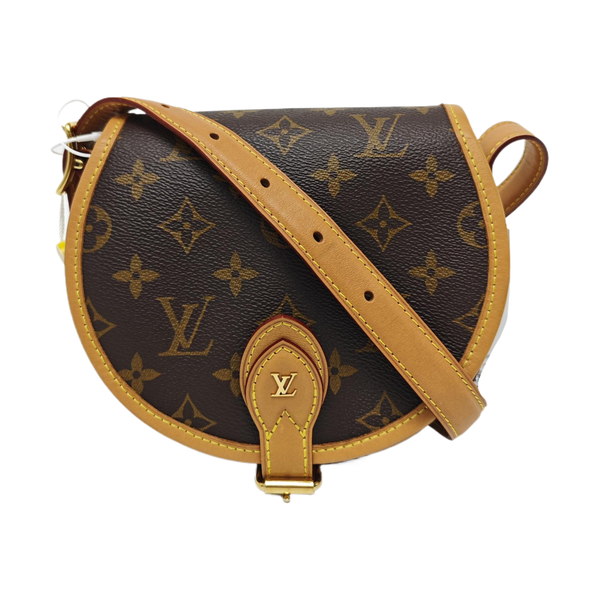 TAMBOURINE Monogram Coated Canvas Brown