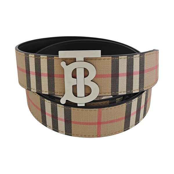 Coated Canvas Belt Beige