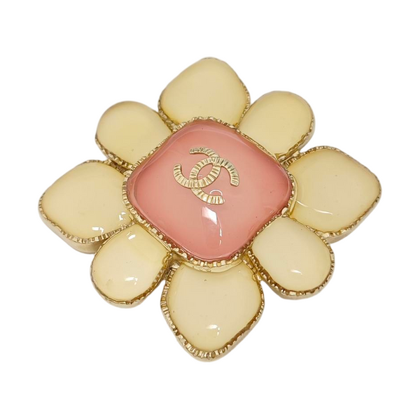 Metal White Brooch
