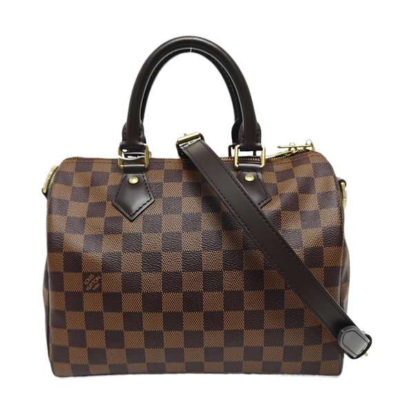 SPEEDY 25 Damier Ebene Coated Canvas Brown