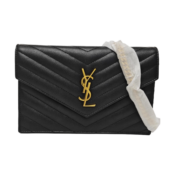 MONOGRAM WOC Chevron Calfskin Black