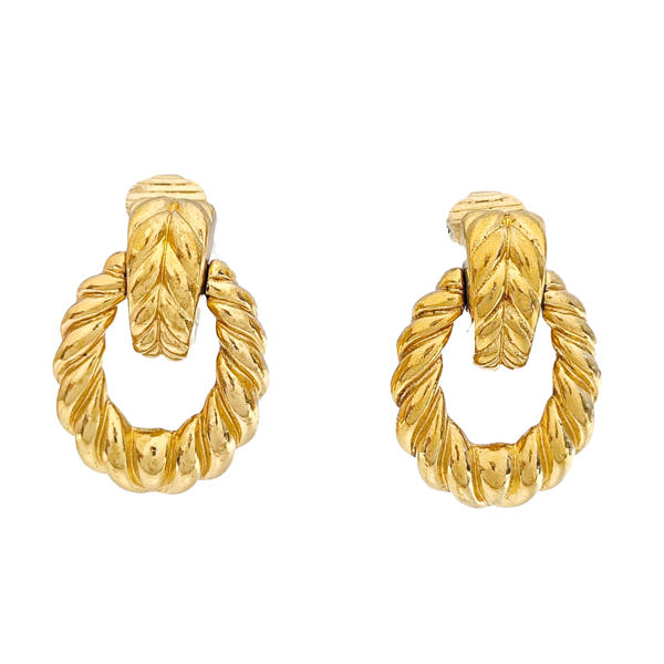 Metal Gold Clip On Earrings