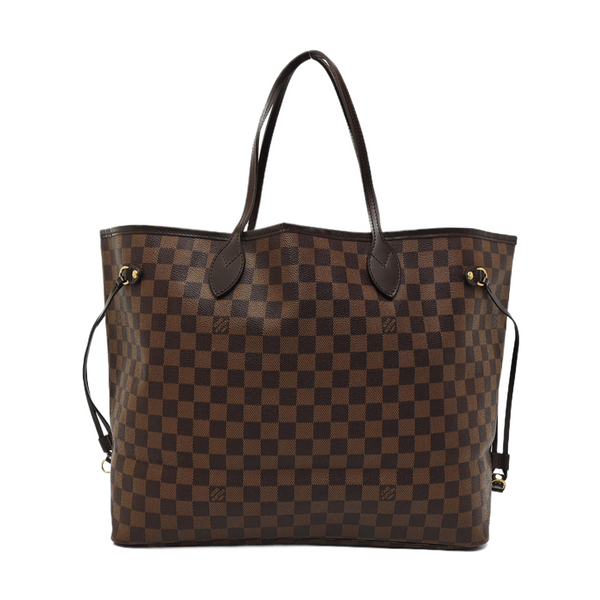 NEVERFULL GM Damier Ebene Coated Canvas Brown