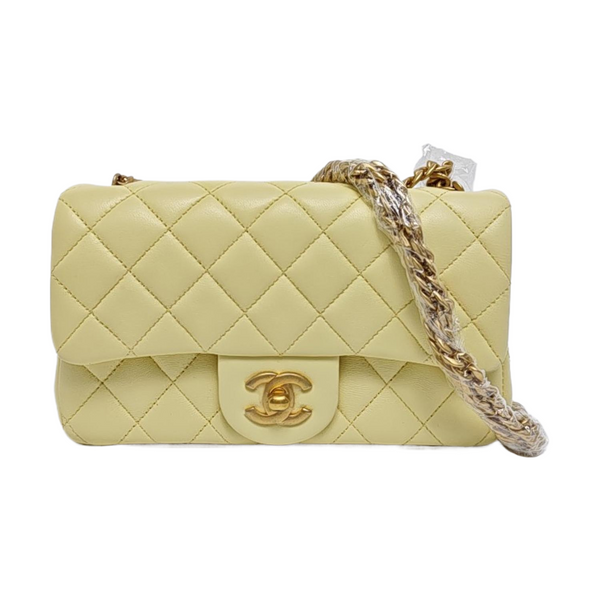 CLASSIC FLAP Mini Quilted Lambskin Yellow