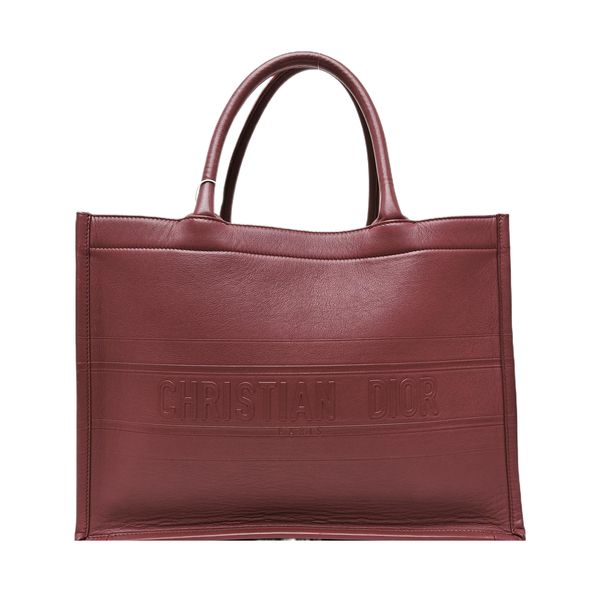 Book Tote Medium Calfskin Red