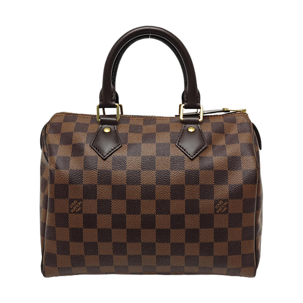 SPEEDY 25 Damier Ebene Coated Canvas Brown