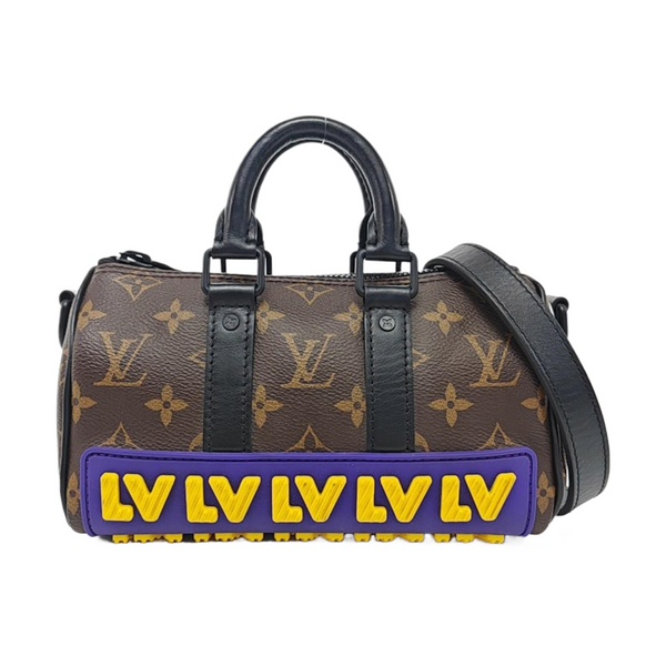 KEEPALL Nano Monogram Coated Canvas Brown