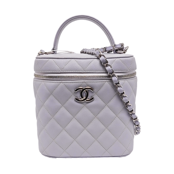 TRENDY CC Quilted Grained Calfskin Purple