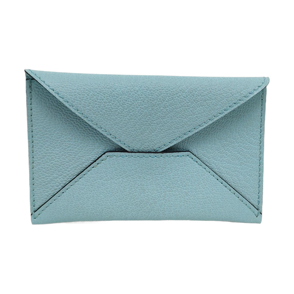 Envelope Chèvre Mysore Blue Card Holder
