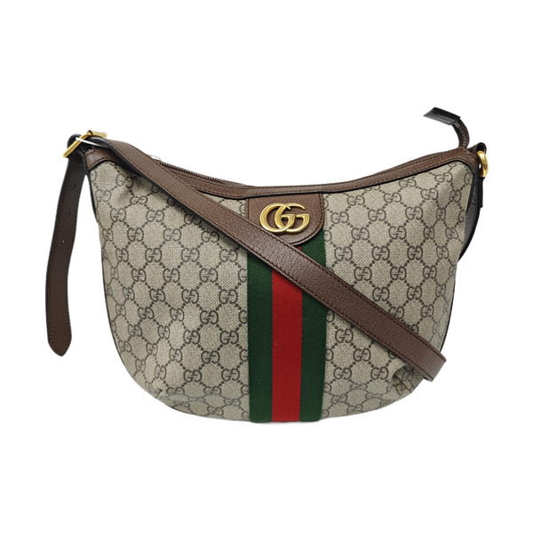 Ophidia Small Monogram Coated Canvas Beige