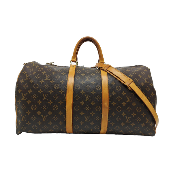 SAC SOUPLE 55 Monogram Coated Canvas Brown