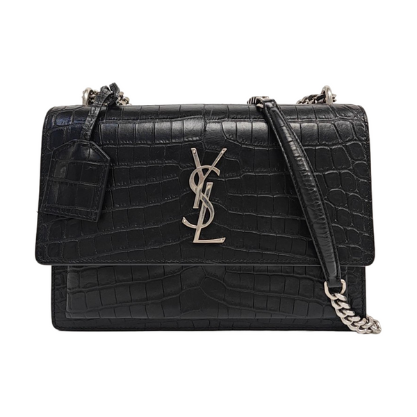 SUNSET Medium Calfskin Black