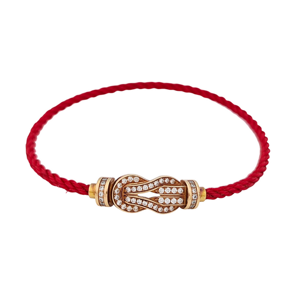 Chance Infinie Fabric Red Bracelet