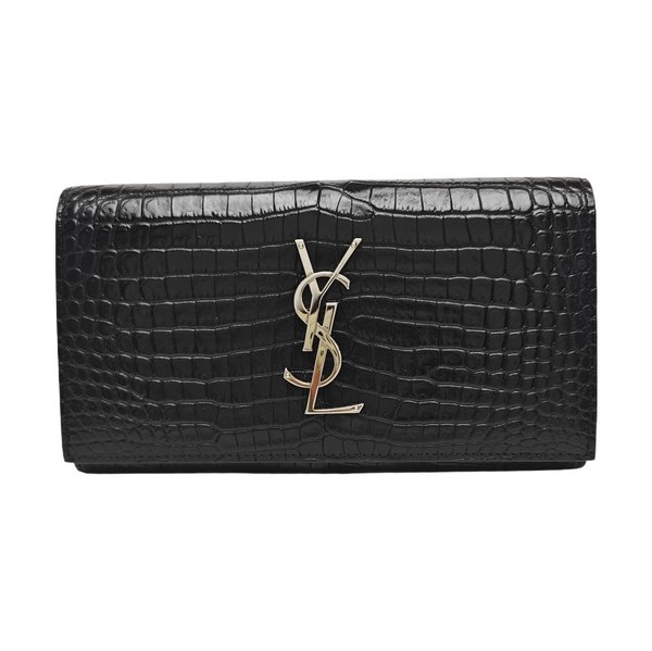 KATE WOC Calfskin Black Wallet