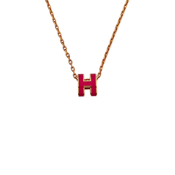 Pop H Metal Rose Gold Necklace