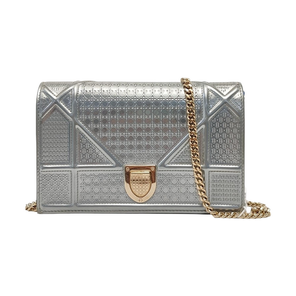 Diorama Cannage Calfskin Silver