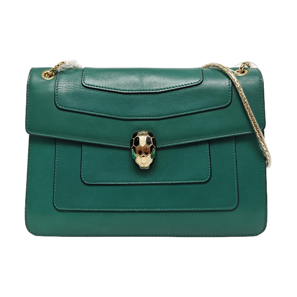 SERPENTI FOREVER Medium Calfskin Green