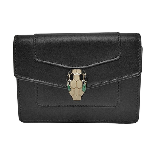 SERPENTI FOREVER Calfskin Black Wallet