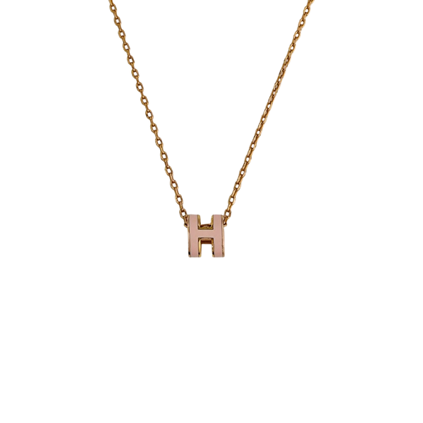Pop H Metal Rose Gold Necklace