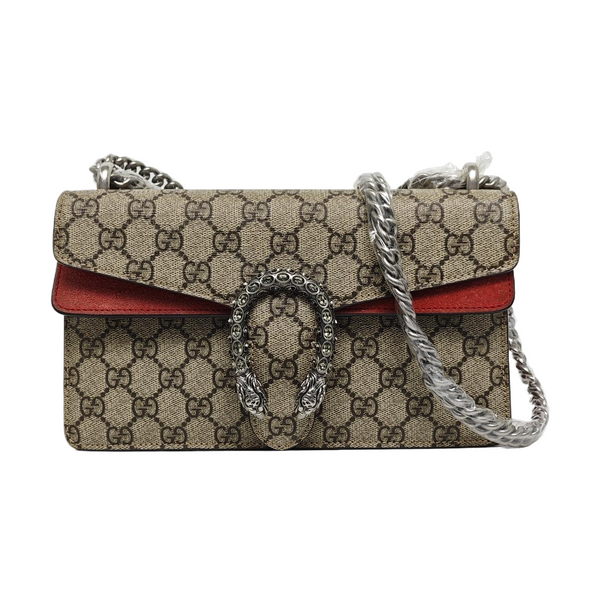 Dionysus Small Monogram Coated Canvas Beige