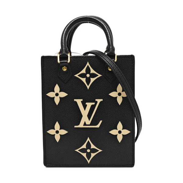 SAC PLAT Mini Monogram Calfskin Black