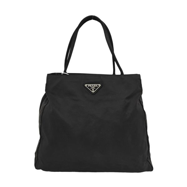 Nylon Top Handle Bag Black