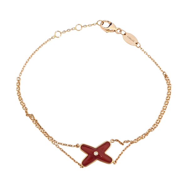 Pulsera Jeux De Liens de oro rosa de 18K con diamantes