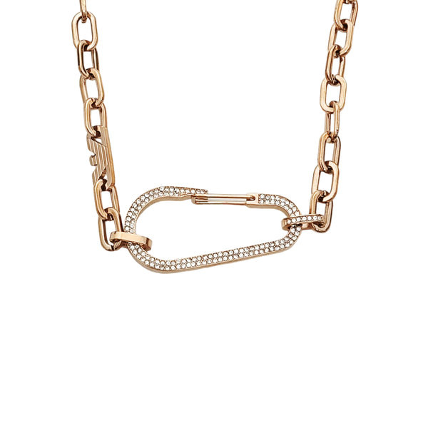 Steel Rose Gold Necklace