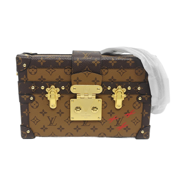PETITE MALLE Monogram Coated Canvas Brown