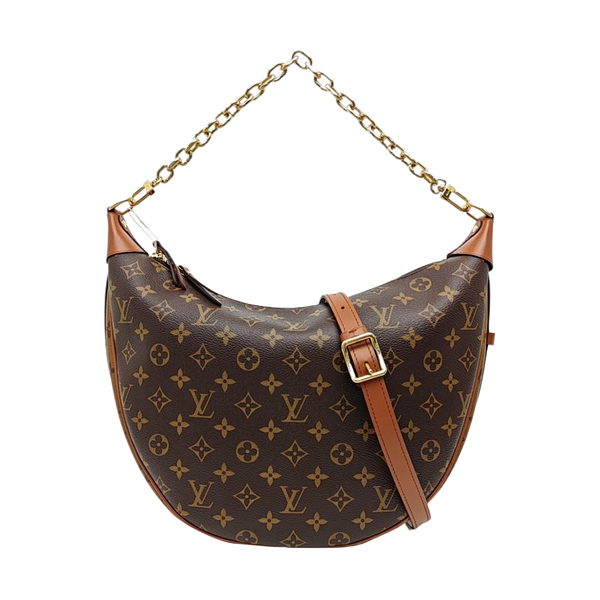 LOOP HOBO Monogram Coated Canvas Brown