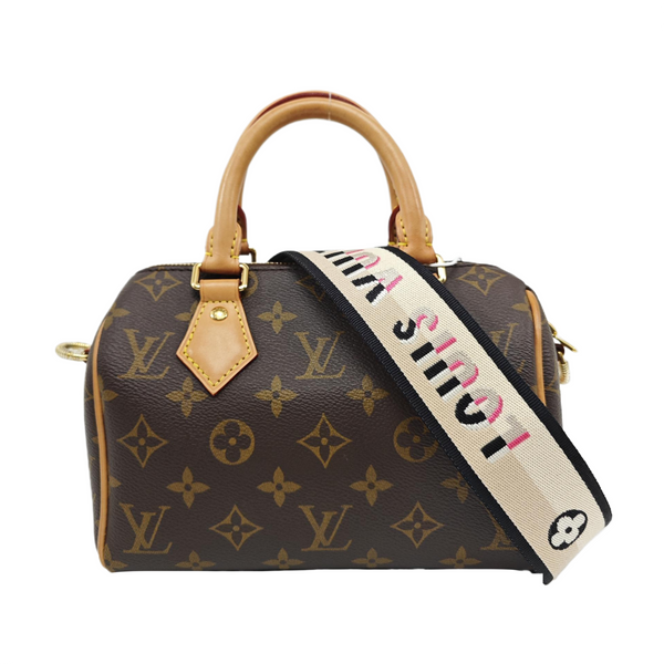 SPEEDY 20 Monogram Coated Canvas Brown