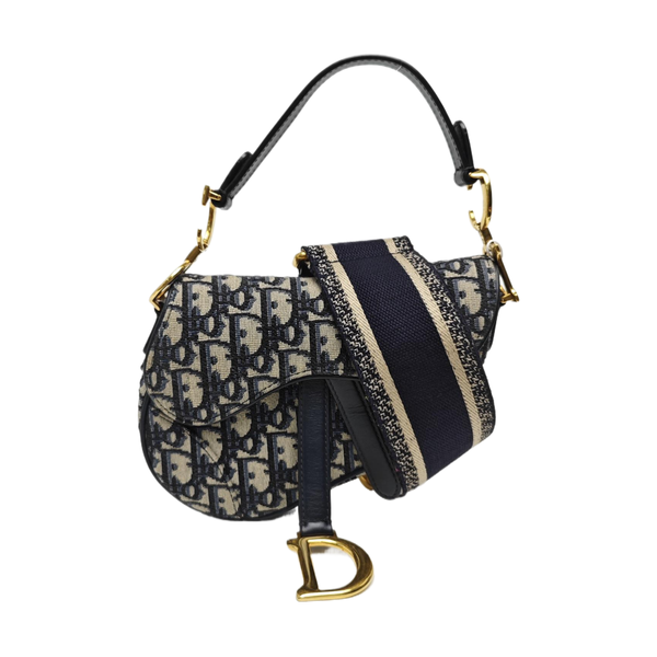 Saddle Mini Oblique Canvas Blue