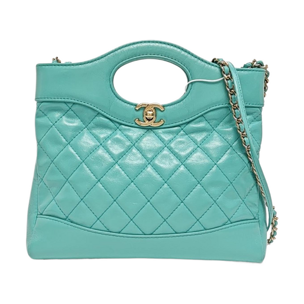 CHANEL 31 Mini Quilted Calfskin Blue