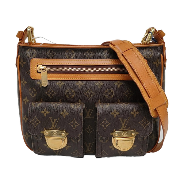 HUDSON MM Monogram Coated Canvas Brown