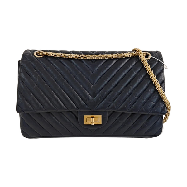 2.55 227 (jumbo) Quilted Calfskin Blue