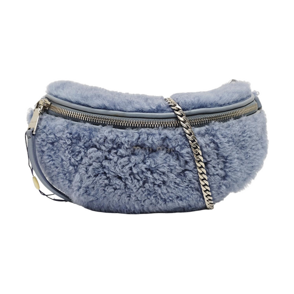 Sheepskin Belt Bag Blue