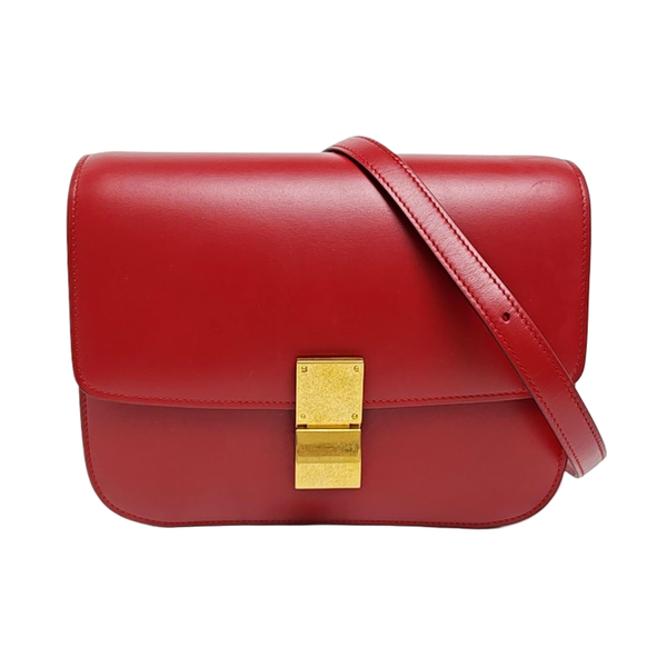 CLASSIC BOX Medium Calfskin Red