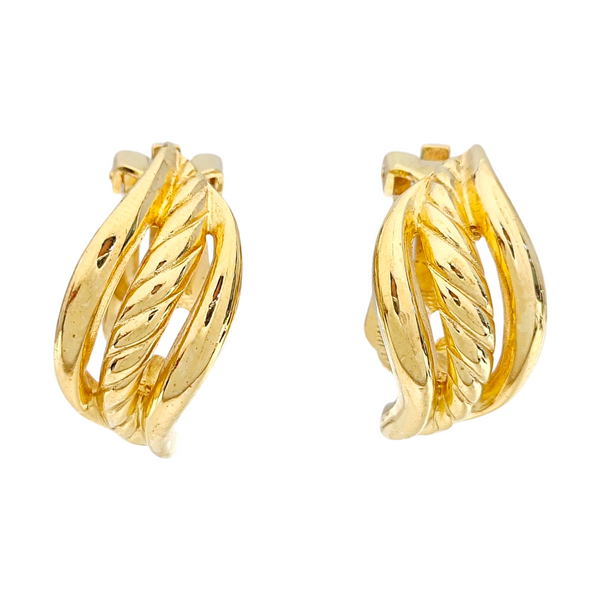 Metal Gold Clip On Earrings