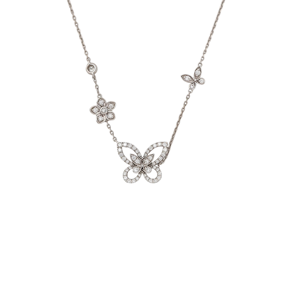 18k White Gold Silver Necklace
