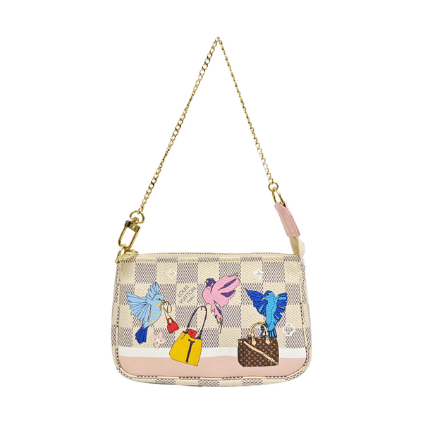 ACCESSOIRES Mini Damier Azur Coated Canvas White