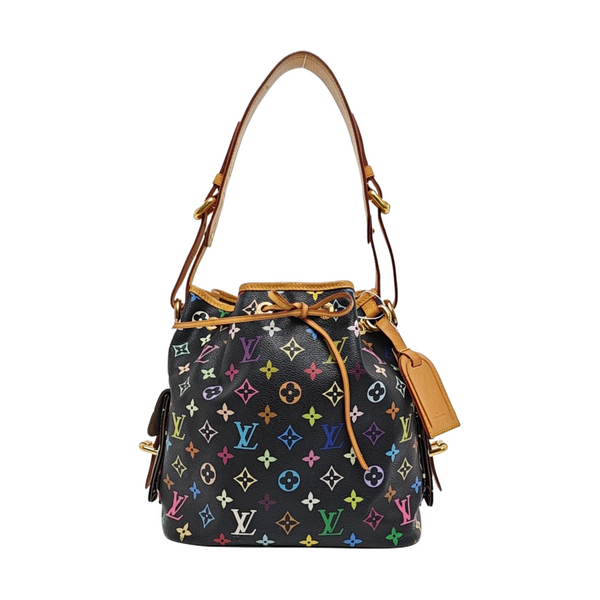 LV × TM NÉONOÉ MM Monogram Coated Canvas Black
