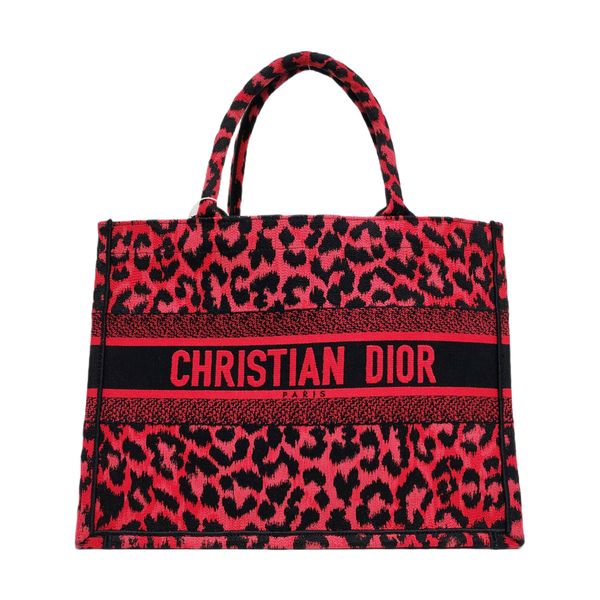 Authenticated pre-owned Book Tote Medium Fabric Red - Tote Bag at Looply