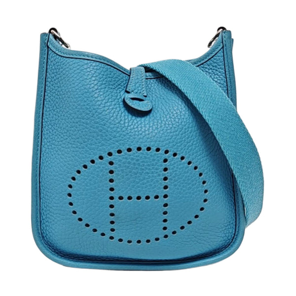 Authenticated pre-owned Evelyne TPM Clemence Blue - Shoulder Bag at Looply
