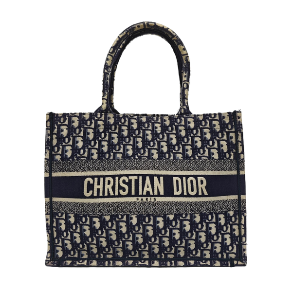 Book Tote Medium Oblique Canvas Blue