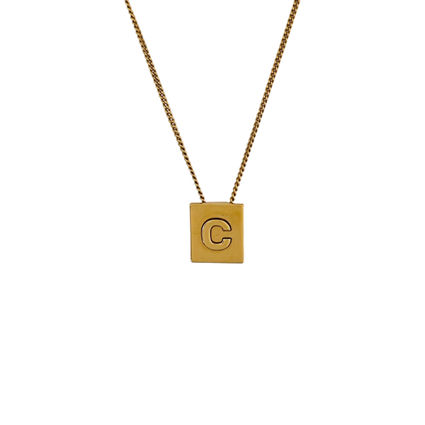 ALPHABET Brass Gold Necklace