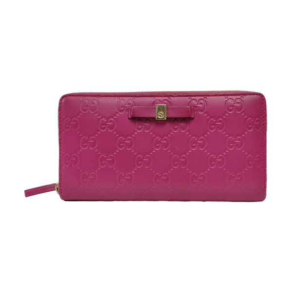 Signature Monogram Calfskin Red Wallet